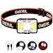 OMERIL Rechargeable Headlamp, 2.5H Quick Charge LED Hiking Headlamp Flashlight with 200 Lumen, 5 Modes, White Red Light, IPX5 Waterproof Camping Headlamp for Running, Cycling, Fishing, Kids and Adults
