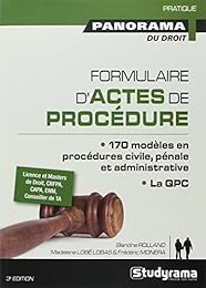 Formulaire d'actes de procédure