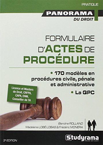 Formulaire d'actes de procédure