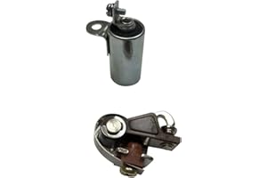 ENGINERUN Points and Condenser – Ignition Breaker Kit Compatible with Kohler K91 K141 K161 K181 K241 K301 K321 K341 K361 Repl