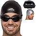 Swim Elite Mirrored Swimming Goggles for Men and Women + Exclusive Swim Cap & Protective Case (Clear Black)