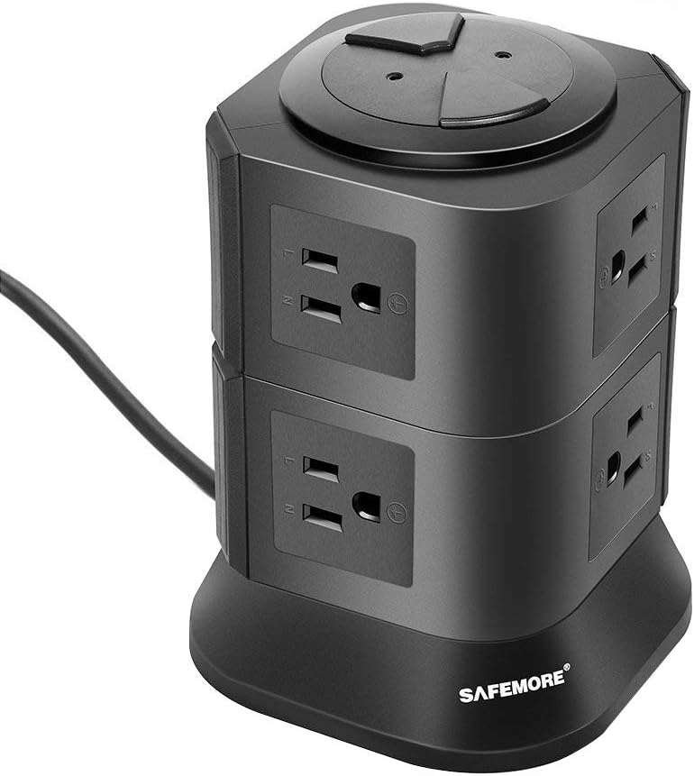 Power Bar Power Strip Surge Protector 8 Multi Outlets with Overload