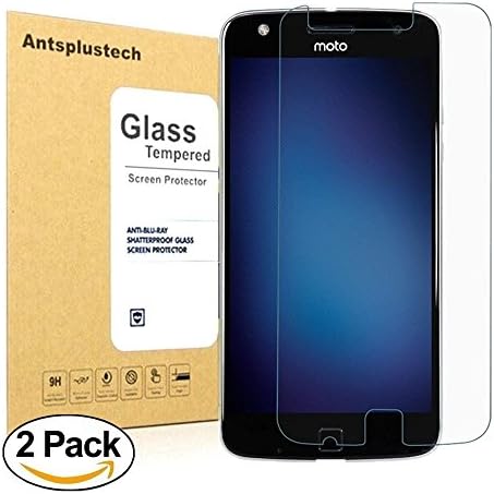 Moto Z Play Tempered Glass HD Screen Protector [2-Pack],Antsplustech Screen Protector for Motorola Moto Z Play [Ultra-Clear] [Scratch Proof] [Anti-Fingerprint] [No-Bubble]