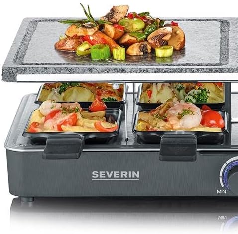 Raclette Grill, 1300W, Piastra Combinata, 8 Padelline - RG 2371