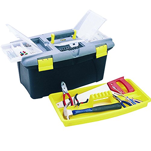 MSV 130102 Toolbox plastica Nero/Giallo/Grigio 48,5 x 33,5 x 27 cm