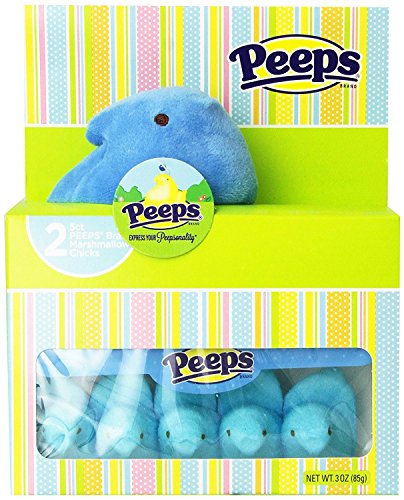 Peeps Marshmallow Chicks with Special Plush (Blue) (10 Chicks)