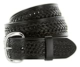 Genuine Leather Western Basketweave Interlacing Criss-Cross Casual Jean Belt for Men