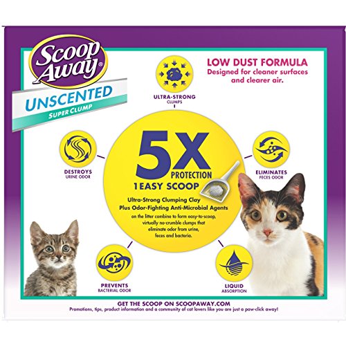 Scoop Away Super Clump, Unscented Cat Litter, 20 Pounds
