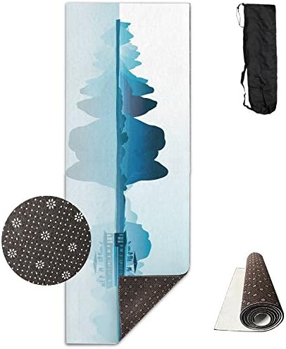 Quiet Scenery Premium Design Yoga Mat, Extra Long (24"x71"), Non-slip, Eco-friendly, Ideal For Bikram, Hot Yoga, Ashtanga, Pilates, Or Sweaty Practice. Includes Carrying Strap!