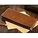 Itslife Men's RFID BLOCKING Vintage Look Genuine Leather Long Bifold Wallet Rfid Checkbook Wallets