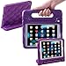 HDE Case for iPad Mini 1 2 3 w/Screen Protector - Adjustable Cover Turns into Stand, Purple