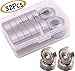 Mini Skater Roller Skate Bearings,Greased ­Miniature Ball Bearing ,Double Shielded,Silver (32 PCS)