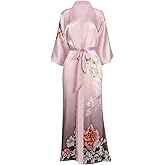 KIM+ONO Luxury 100% Mulberry Silk Kimono Robe for Women | Long Floral Robe | Original Design