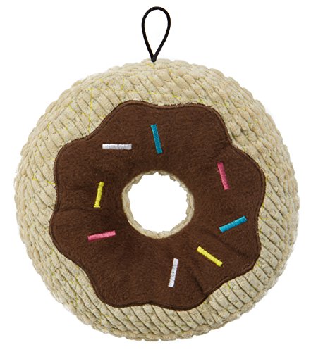 TrustyPup Chocolate Donut Durable Plush Dog Toy