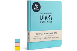 URBESTSELF 6-Minute Kids Diary – Journal for Kids 6-12 to Develop a Happy Self Mindfulness and Positive Habits – Kids Gratitude Journal for Girls & Boys