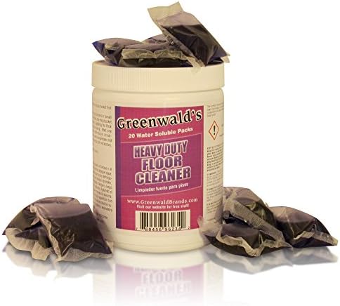 Greenwald's Heavy Duty Floor Cleaner for Hardwood, Laminate, Pergo, Tile, Wood and Bamboo Flooring - For Mop Buckets and Floor Cleaner Machines - 20 Count