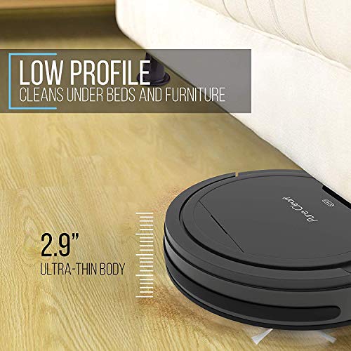 PURE CLEAN Vacuum Cleaner-Robotic Auto Home Clean Carpet Hardwood Floor-Bot Self Detects Stairs-Air Filter Pet Hair Allergies Friendly-PUCRC26B.9 (Renewed) - Thumbnail 5
