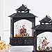 RAZ Imports 11 Inch Lighted Water Lantern Black Halloween Snow Globe with Continuous Swirling Glitter (Haunted House)