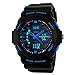Men's Multi Function Digital LED Quartz Watch Electronic Sport Watches Mens Blue Medium