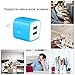 Charging Block, Sixsim 3-Pack 2.1A Universal Home Travel Dual Port Wall Charger USB Plug Charging Cube Brick Compatible for iPhone XS XR 8 7 6S Plus, iPad, Samsung, LG, HTC, Sony, Motorola, Blackberry