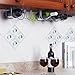 Wallniture Under Cabinet Durable Iron Wine Storage Rack for 3 Liquor Bottles (Gray)