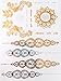 Modern Boho Metallic Tattoos Flash Huge Collection (Yoga Collection), Gold/Silver, 5 Sheet