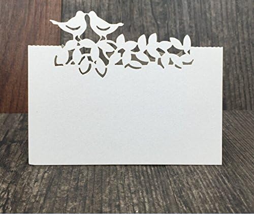 Saitec 50PSLove birds animals cute party favors supplies wedding decoration Laser Cut Party Table Name Place Cards
