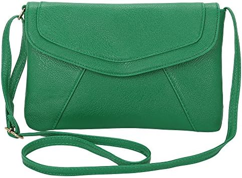 YBYT Vintage Leather Handbags Crossbody Messenger Shoulder Bag (green)