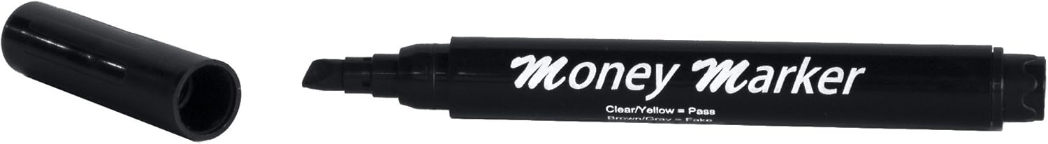 Money Marker (12 Pens) --- Counterfeit Bill Detector Pen with Upgraded Chisel Tip - Detects Fake Counterfit Bills, Universal Currency Detectors Pack : Office Products