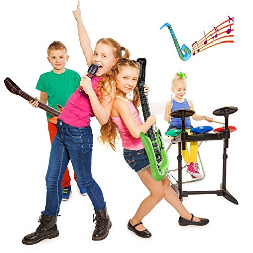 image for Wenosda 6pcs Inflatables Guitar Saxophone Microphone Beth Keyboard Mus