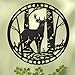Bits and Pieces - Majestic Deer Silhouette Wall Art - Metal Deer Scene Home Décor Accent
