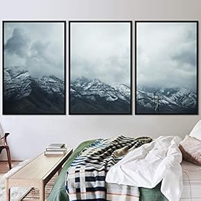 signwin 3 Piece Framed Canvas Wall Art Snow...