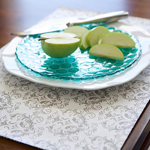 Duck Smooth Top Easy Liner Shelf Liner, Under Cabinet Multipack, 6-Rolls, Each 20" Width, 6' Length, Grey Damask