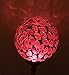 Set of 3 Ball Lights, Mosaic Crackle Glass Multi-Color Color Change Garden Stake Yard LED Lights