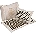 Ajna Acupressure Mat for Massage – Natural Organic Linen Cotton Acupuncture Mat & Bag – Back Pain Relief, Neck Pain Relief, Stress Reliever, Reflexology,Sciatica, Trigger Point Therapy (Natural Set)thumb 1