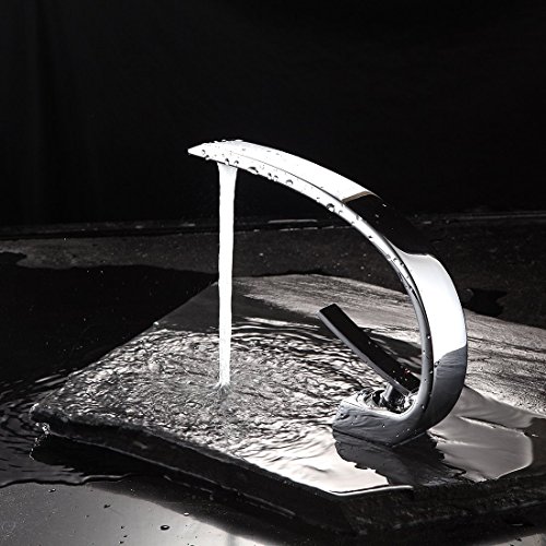 Fapully modern single handle bathroom sink faucet curve…