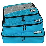 ECOSUSI Luggage Travel Packing Cube Bags (Small-Large) for Carry-on Luggage Accessories, Suitcase and Backpacking - Durable 3 Piece Weekender