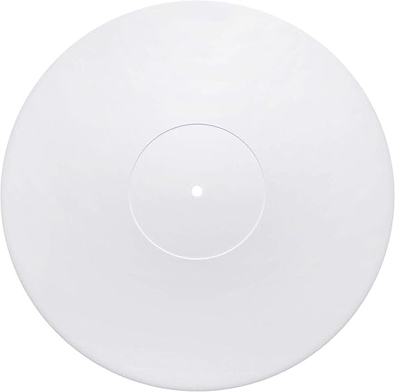 Acrylic Turntable Mat White LP Slipmat with Record Label Recess
