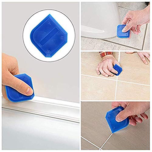 16Pcs Caulking Tool Kit Silicone Sealant Finishing Tool (Blue) + Silicone Caulk Removal Tool For Bathroom Kitchen And The Rest Of The Household