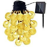 GDEALER Solar String Lights 20ft 30 LED Warm White Crystal Ball Waterproof Outdoor String Lights Solar Powered Globe Fairy String Lights for Garden, Home, Landscape, Christmas Decoration (1) ()
