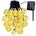GDEALER Solar String Lights 20ft 30 LED Warm White Crystal Ball Waterproof Outdoor String Lights Solar Powered Globe Fairy String Lights for Garden, Home, Landscape, Christmas Decoration (1)