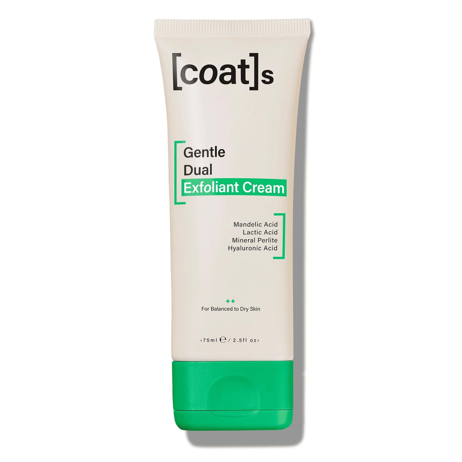 Coats Gentle Dual Exfoliant Cream Face Wash Scrub – Helps Prevent Breakouts + Boosts Skin Radiance with Weekly Use – Dermatologically Approved + Clinically Proven – 75 ml