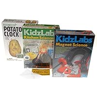 Hickoryville KidzLabs Science Bundle - Potato Clock, Kitchen Science & Magnet Science