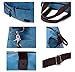 Lonson Unisex Large Capacity Multiple-pockets Shoulder Bag with Removable Strap Blue One Size