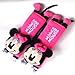 Disney Minnie Mouse Design Multi Use Auto Car seat belt cover Plush Seat Shoulder Pad Cushion 2 pcs One Pair