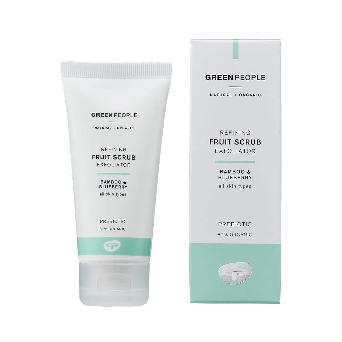Green People Fruit Scrub Exfoliator - For All Skin Types - Paraben & Alcohol Free - Cruelty Free & Vegan, 50ml