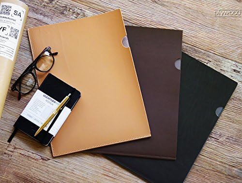 Amazon レザー ファイル Leather File ブラック ブラック フォルダー 書類入れ 文房具 オフィス用品