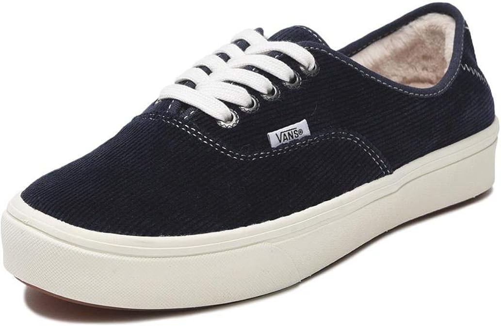 Amazon ヴァンズ バンズ スニーカー コーデュロイ 裏ファー オーセンティック 保温 防寒 メンズ 紺 シューズ バッグ