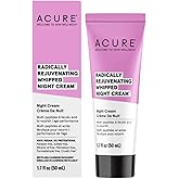 Acure Radically Rejuvenating Whipped Night Cream - Anti Aging Peptide Night Face Cream for Women & Men, Hydrating & Renewing Moisturizer for Fine Lines and Dark Spots with Vitamin C - 1.7 fl oz