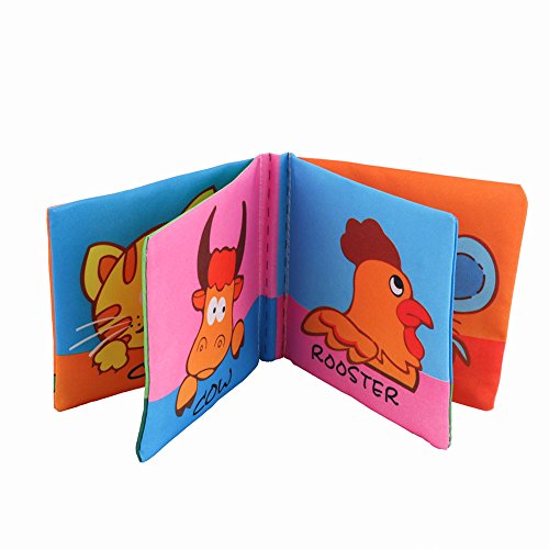 image for Looching Pack of 6 Baby's Soft Cloth Nontoxic Fabric Book Set Early Ed